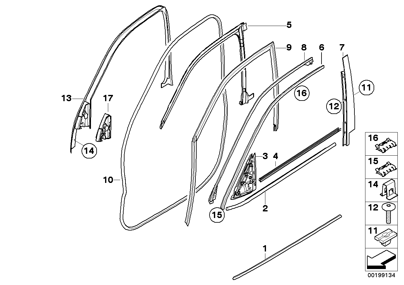 Genuine BMW 51337129712 E70 Cover, Window Frame, Door Front Right (Inc. X5) | ML Performance UK UK Car Parts