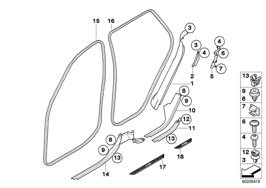 Genuine BMW 51476969498 E70 Cover Strip, Entrance Rear Right TABAK (Inc. X5) | ML Performance UK UK Car Parts