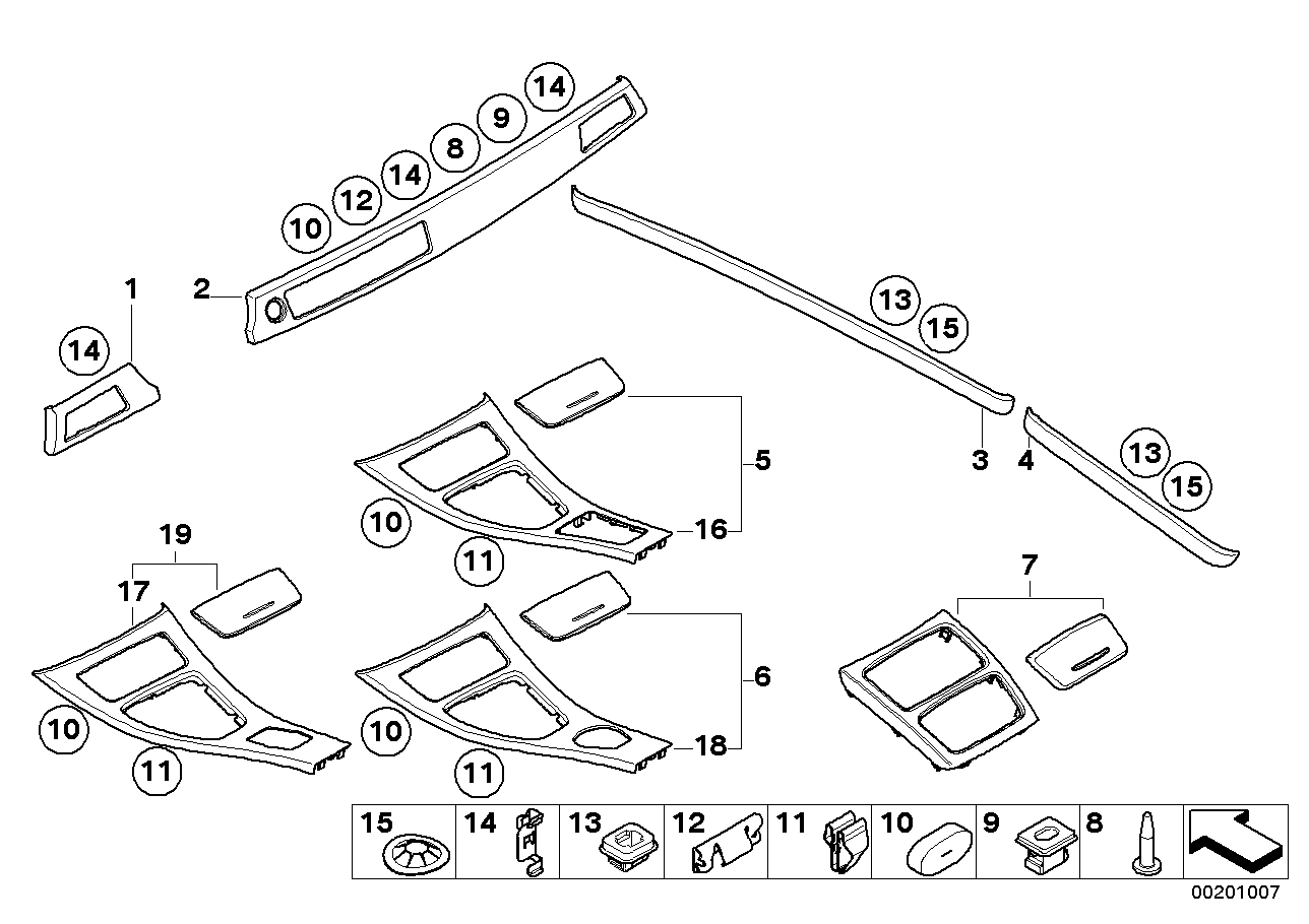 Genuine BMW 51166960678 E93 E92 Cover, Rear Console, Front NUSSBAUMWURZEL (Inc. 330xi, 330d & 325i) | ML Performance UK UK Car Parts