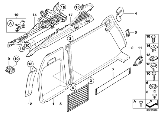 Genuine BMW 51477253912 E71 E72 Right Trunk Trim ANTHRAZIT (Inc. X6) | ML Performance UK UK Car Parts