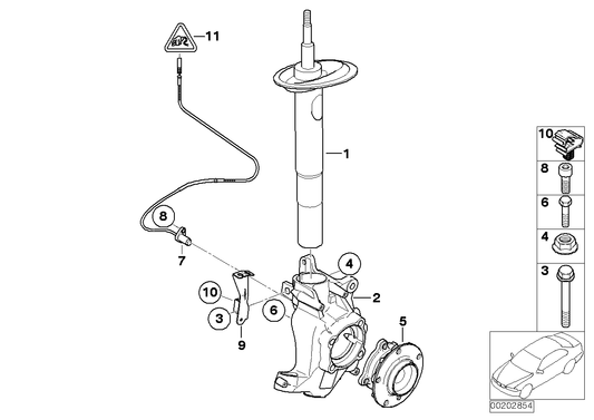 Genuine BMW 31216753461 E65 E66 Carrier, Left (Inc. 760i, 745i & 730i) | ML Performance UK UK Car Parts