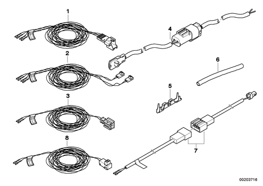 Genuine BMW 61129191749 E60 E61 E64 Rep. Cable For Its Head Airbag (Inc. 545i, 528xi & 635d) | ML Performance UK UK Car Parts