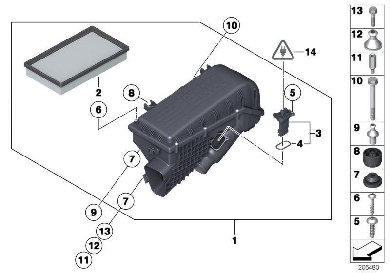Genuine BMW 13627582338 Hot-Film Air Mass Meter ZYL. 7-12 (Inc. 760i, 760LiS & Cullinan) | ML Performance UK UK Car Parts