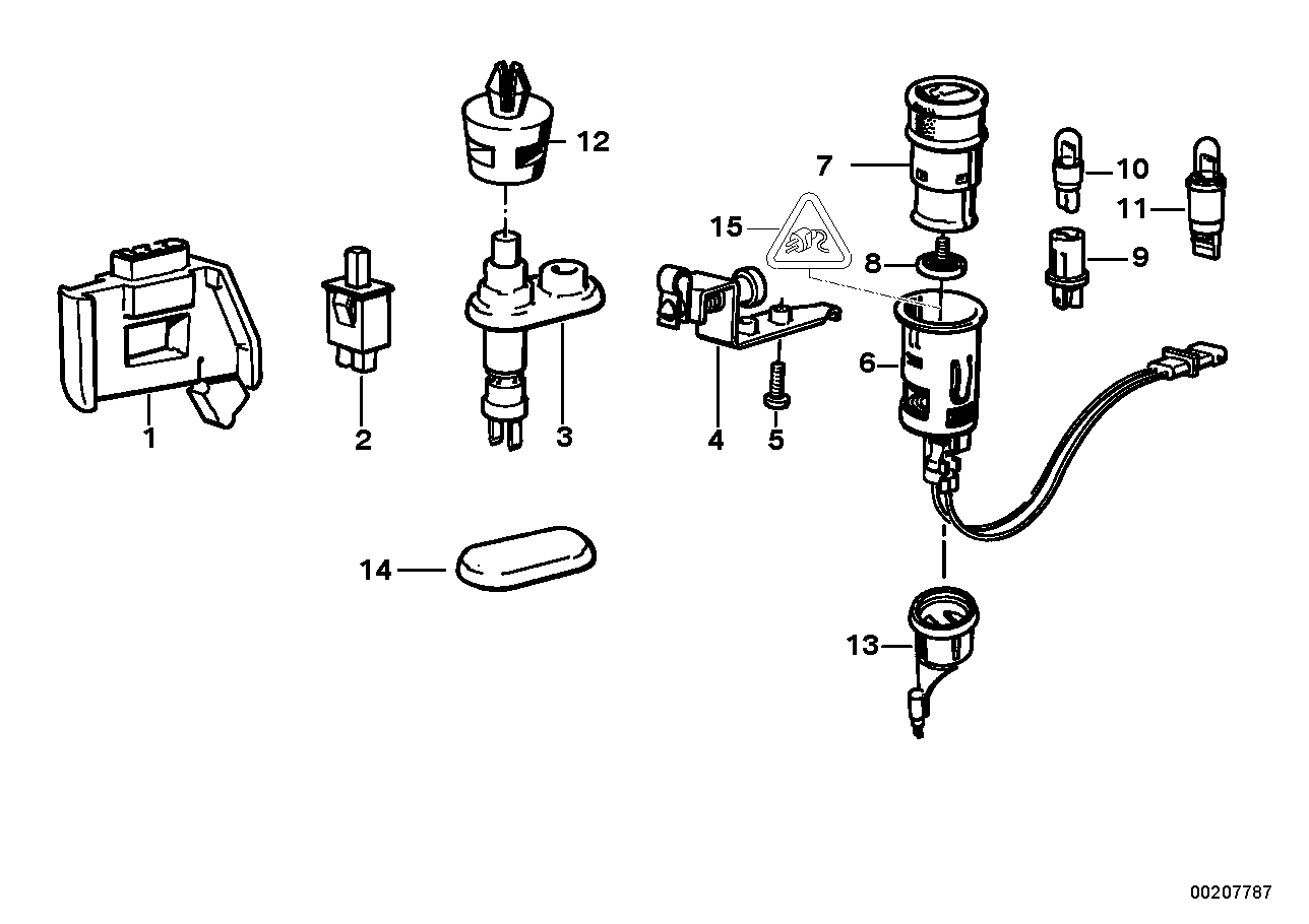 Genuine BMW 61348363623 E36 Cigarette Lighter Socket (Inc. 318ti, 323ti & 316i 1.6) | ML Performance UK UK Car Parts