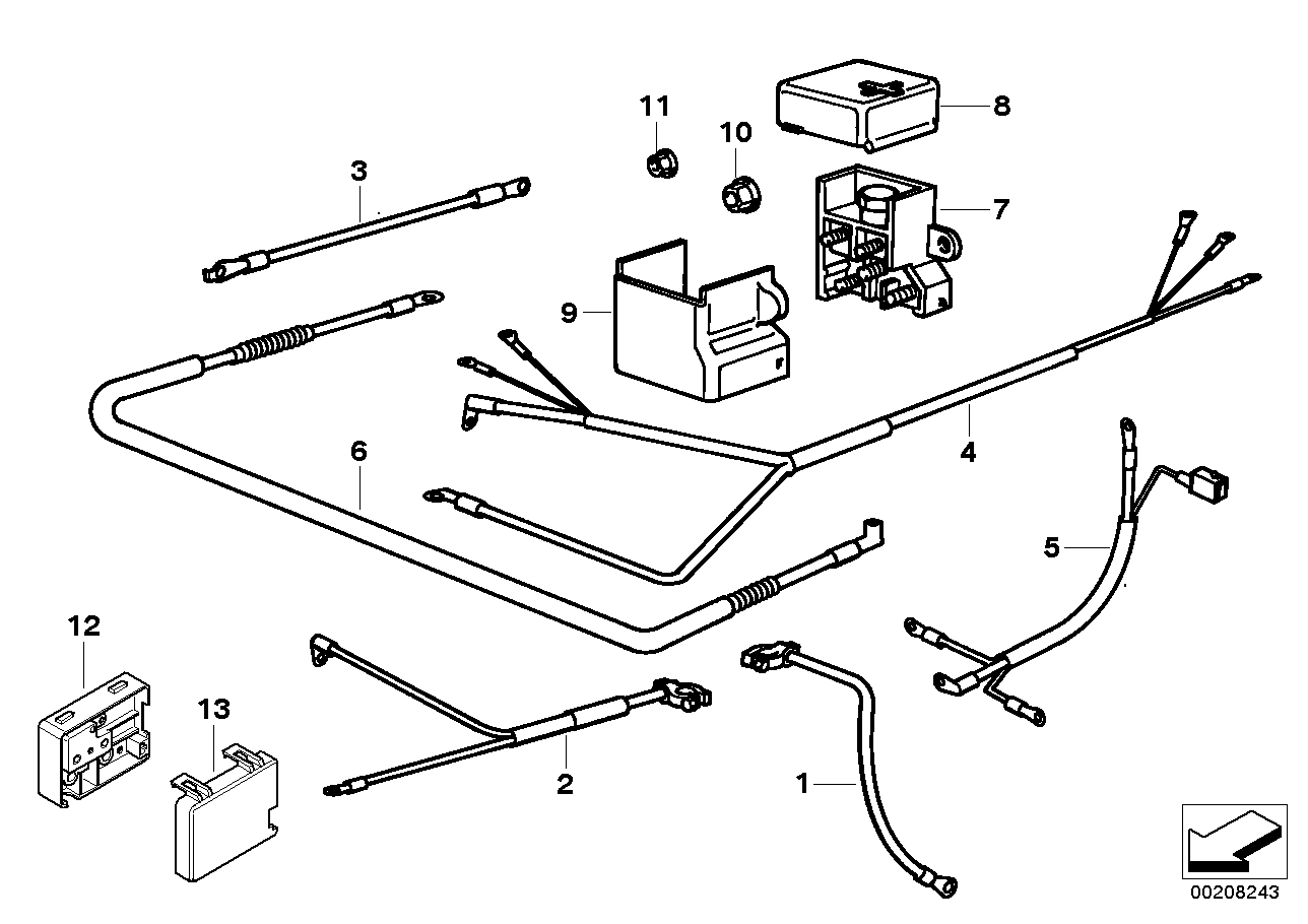 Genuine BMW 12421742602 E31 Cable Alternator-Starter-Base B+ (Inc. 840Ci & 840i) | ML Performance UK UK Car Parts