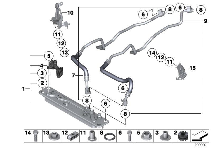 Genuine BMW 17227591229 E72 Oil Cooling Pipe Outlet (Inc. Hybrid X6) | ML Performance UK UK Car Parts