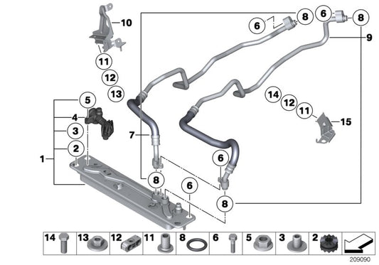 Genuine BMW 17227591229 E72 Oil Cooling Pipe Outlet (Inc. Hybrid X6) | ML Performance UK UK Car Parts