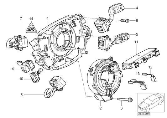 Genuine BMW 61316939745 E66 E65 E67 Control Unit, Steering Wheel Electronics (Inc. 745LiS, 735Li & 740Li) | ML Performance UK UK Car Parts