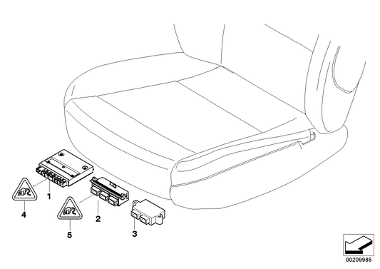 Genuine BMW 61356938911 E60 E61 Control Unit Backrest Width Adjustment (Inc. 535i, 525d & 545i) | ML Performance UK UK Car Parts