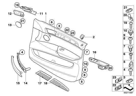 Genuine BMW 51417210851 E71 E72 TriCover, Door Handle, Front Left SCHWARZ (Inc. X6) | ML Performance UK UK Car Parts