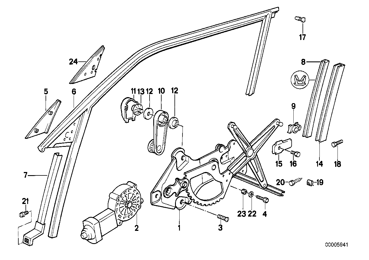 Genuine BMW 51321944526 E34 Guide Rail Front Right (Inc. 524td, M5 3.6 & 518i) | ML Performance UK UK Car Parts