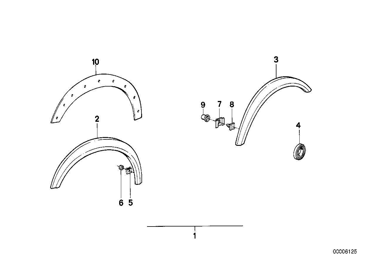 Genuine BMW 51711941266 E28 Template Front Right M TECHNIC (Inc. 525e, 525i & 535i) | ML Performance UK Car Parts