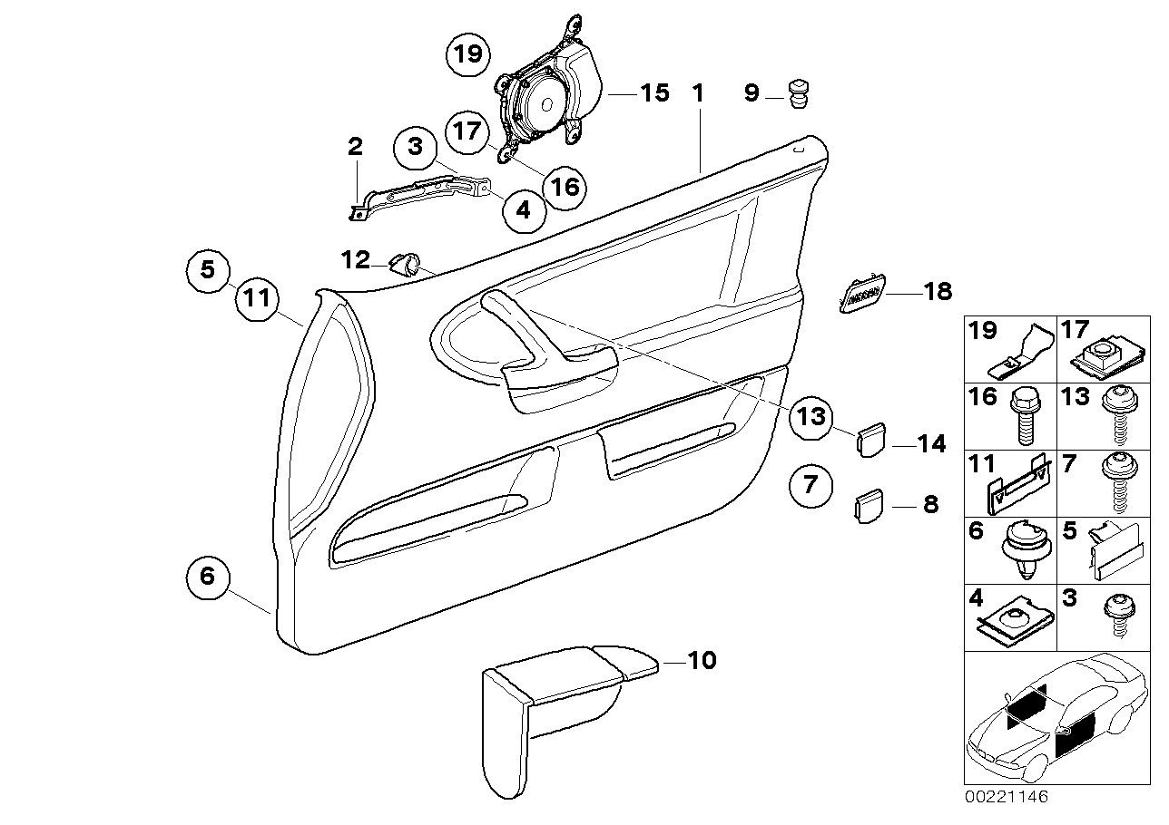 Genuine BMW 51418172356 E36 Right Door Handle Cap SAFRANGELB (Inc. 325i, 320i & 323i) | ML Performance UK UK Car Parts