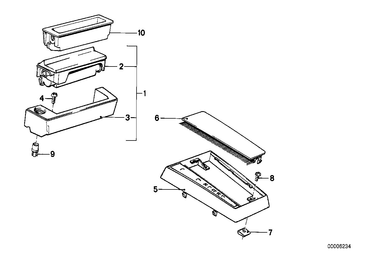 Genuine BMW 51161874943 E28 Frame Ashtray Front (Inc. 525i, 528e & 533i) | ML Performance UK UK Car Parts