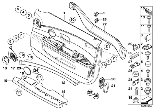 Genuine BMW 51429154471 E65 E66 Door Panel, Leather, Front Left SCHWARZ (Inc. 750i, 745d & 750Li) | ML Performance UK UK Car Parts