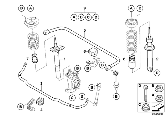 Genuine BMW 31356764111 E61 E64 Stabilizer, Front D=25mm (Inc. 645Ci, 540i & 528i) | ML Performance UK UK Car Parts