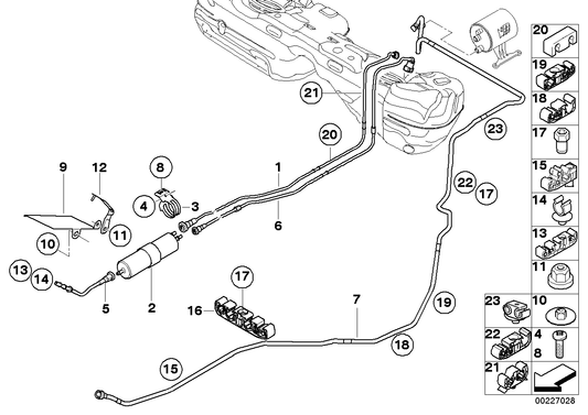 Genuine BMW 16127193399 E82 E87 E90 Clip (Inc. 335i, X1 20i & 120i) | ML Performance UK UK Car Parts