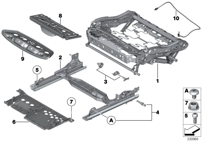 Genuine BMW 52107267729 RR4 Left Supporting Plate (Inc. 760LiS, M550dX & 530i) | ML Performance UK UK Car Parts
