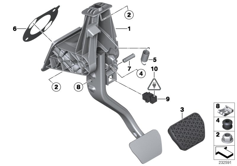 Genuine BMW 35006850499 F25 F26 Complete Pedal Assembly (Inc. X4 30dX & X3) | ML Performance UK UK Car Parts