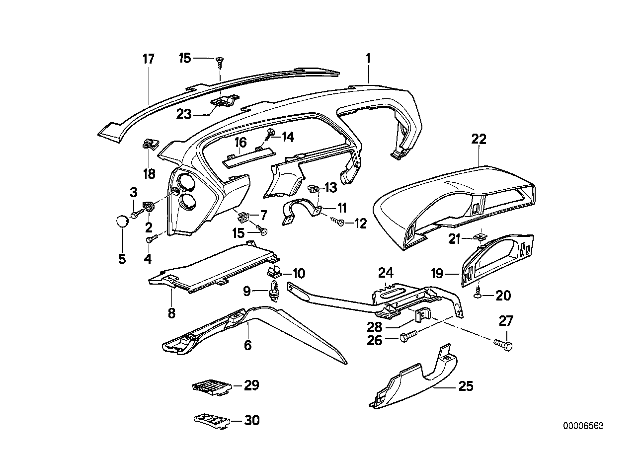 Genuine BMW 51458169128 E31 Trim Panel Instruments Combination PERGAMENT DKL. (Inc. 840i, 840Ci & 850Ci) | ML Performance UK UK Car Parts