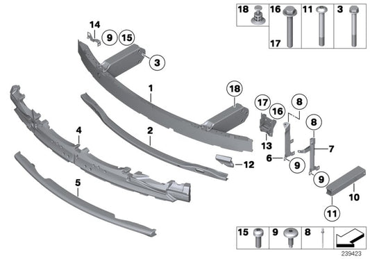 Genuine BMW 51117158872 Deformation Element, Front Lower Right (Inc. 760LiS, 760Li & 750LiS) | ML Performance UK UK Car Parts
