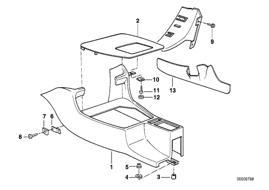 Genuine BMW 51168138292 E34 E32 Depositing Box Bottom Panel SILBERGRAU HELL (Inc. 524td, 730i & 735i) | ML Performance UK UK Car Parts