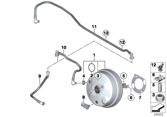 Genuine BMW 34336797469 F25 F26 Brake Servo Unit (Inc. X3) | ML Performance UK UK Car Parts