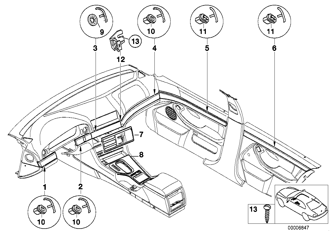 Genuine BMW 51458159739 E39 Left Finisher (Inc. 520d, 528i & 530i) | ML Performance UK UK Car Parts