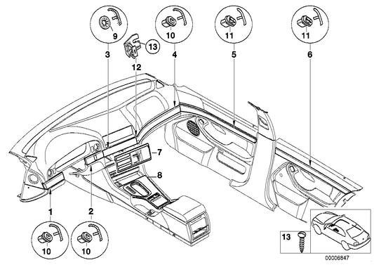 Genuine BMW 51458159739 E39 Left Finisher (Inc. 520d, 528i & 530i) | ML Performance UK UK Car Parts