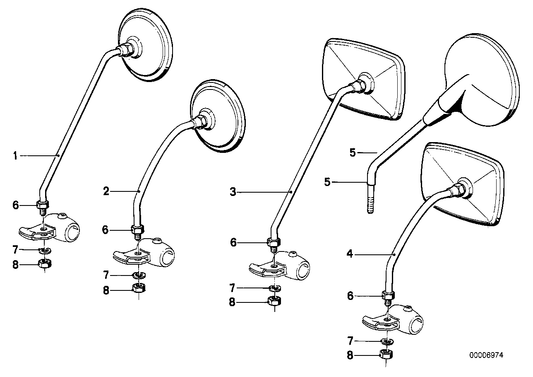 Genuine BMW 51161236030 Mirror Right VERCHROMT (Inc. R75/6, R90/6 & R 75) | ML Performance UK UK Car Parts