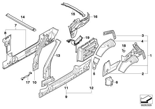 Genuine BMW 41217194464 E88 Molded Part, Side Panel, Right (Inc. 123d, 128i & 135i) | ML Performance UK UK Car Parts