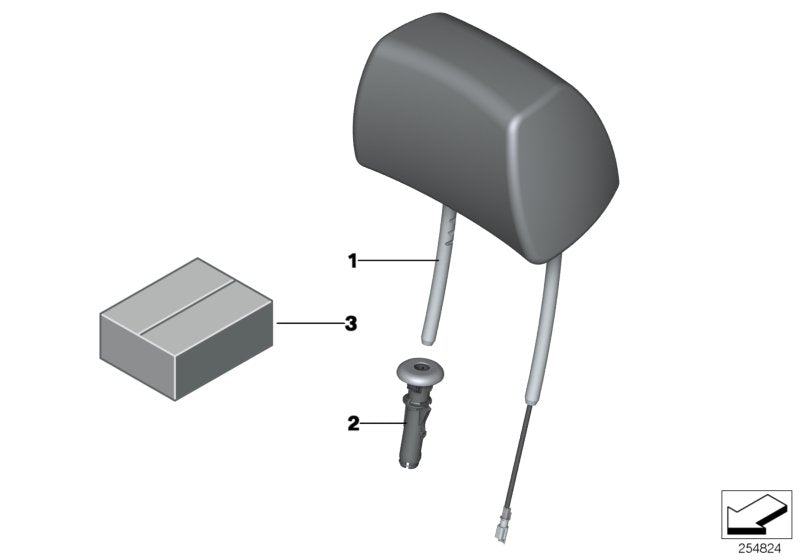 Genuine BMW 52107255872 F25 F26 Headrest Imitation Leather BEIGE (Inc. X3) | ML Performance UK UK Car Parts