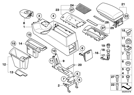 Genuine BMW 51163411616 E83 Metal Reinforcement, Center Console (Inc. X3) | ML Performance UK UK Car Parts