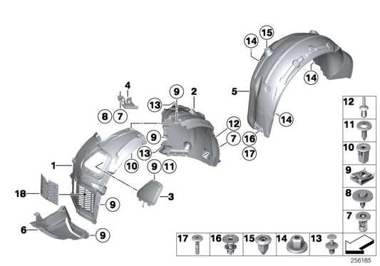 Genuine BMW 51717276184 Cover, Wheell Housing, Rear Right (Inc. 650i, Alpina B6 & 640i) | ML Performance UK UK Car Parts