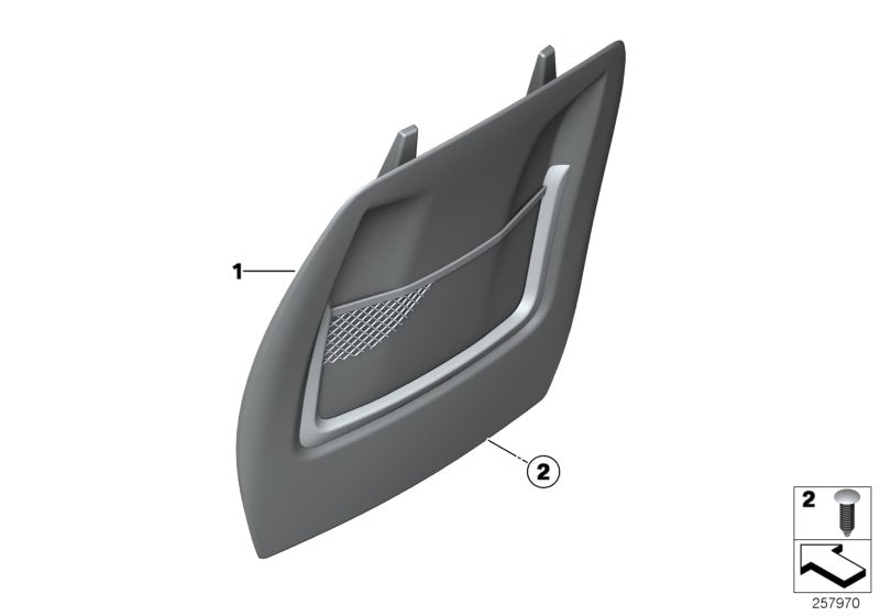 Genuine BMW 52107288401 Imitation Leather Rear Panel With Pocket OYSTER (Inc. 328dX, 335dX & 418d) | ML Performance UK UK Car Parts