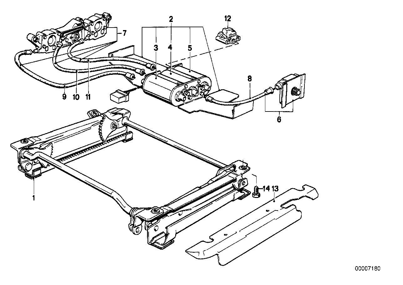 Genuine BMW 52101917226 E24 E28 E23 Flex.Shaft Vertical Seat Adjuster Front (Inc. 735i, 728iS & 733i) | ML Performance UK UK Car Parts