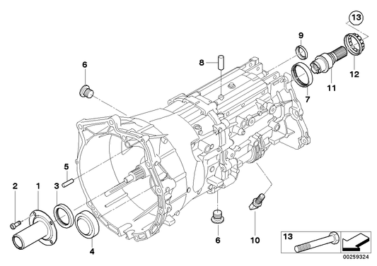 Genuine BMW 23117551424 E46 E83 Adapter Shaft (Inc. X3 3.0i, X3 2.5i & X3 2.0i) | ML Performance UK Car Parts