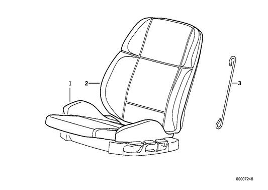 Genuine BMW 52108195429 E36 Seat Cover Leather 0645 SAFRANGELB (Inc. 325td, 320i & 323i) | ML Performance UK UK Car Parts