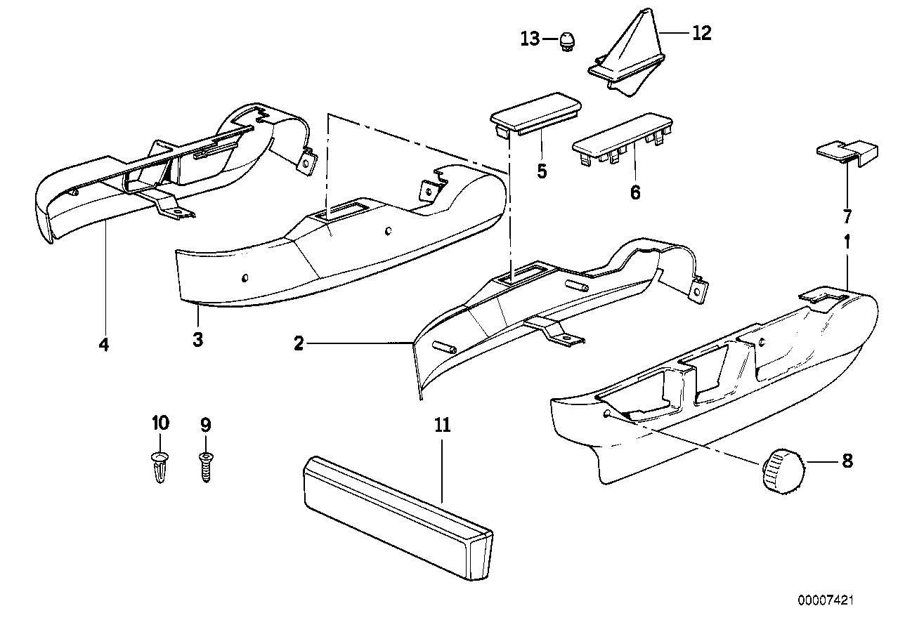 Genuine BMW 52108140387 E34 Covering Outer Left SILBERGRAU-HELL (Inc. 535i, 540i & 525ix) | ML Performance UK UK Car Parts