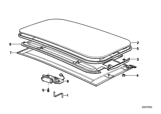 Genuine BMW 54128108898 E31 Ceiling Frame Covered Velours SILBERGRAU (Inc. 850Ci) | ML Performance UK UK Car Parts