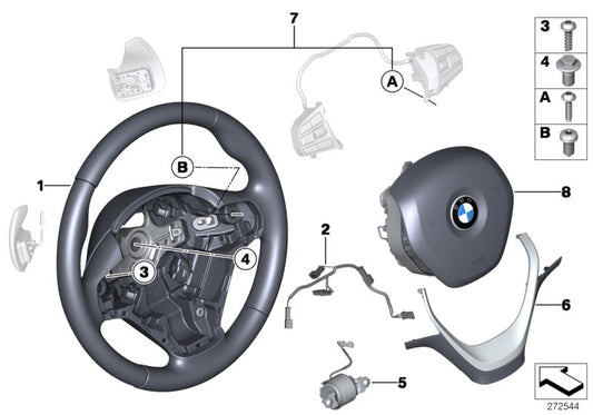 Genuine BMW 32306863343 F20 Sprt St. Wheel, Leather, Shift Paddles SCHWARZ (Inc. 335i, 430dX & 230i) | ML Performance UK UK Car Parts