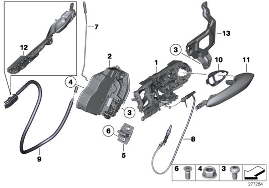 Genuine BMW 51217292575 Cover For Grip, Lower Left (Inc. 750LiX, M6 GT3 & 750dX) | ML Performance UK UK Car Parts
