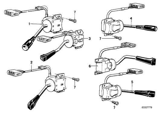Genuine BMW 61311377082 E24 Switch Turn Signal,Dip-Dim Control (Inc. 635CSi & M6) | ML Performance UK UK Car Parts