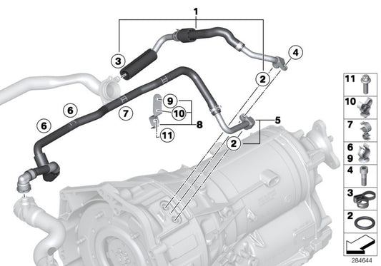 Genuine BMW 17128605499 Coolant Line (Inc. Hybrid 5, Hybrid 3 & Hybrid 7L) | ML Performance UK UK Car Parts