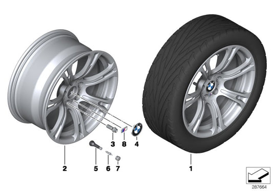 Genuine BMW 36112283950 Alloy Rim Forged 9,5JX19 ET:31 (Inc. M6) | ML Performance UK UK Car Parts