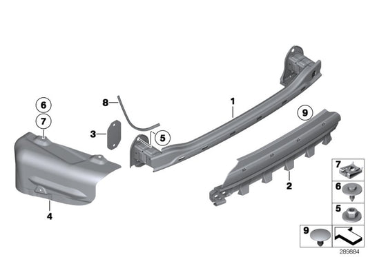 Genuine BMW 51487207270 Sound Insulation, Rear Right Bumper (Inc. 520d, 530dX & 518d) | ML Performance UK UK Car Parts
