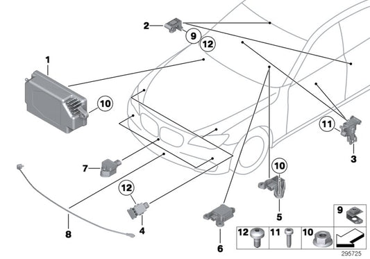 Genuine BMW 65779159313 RR4 Central Sensor HIGH (Inc. 750Li, 550iX & 740Li) | ML Performance UK UK Car Parts