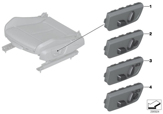 Genuine BMW 61319248090 F22 Seat Adjustment Switch, Right (Inc. 430dX, M235i & 116d ed) | ML Performance UK UK Car Parts