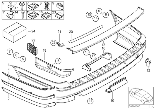 Genuine BMW 51128221225 E39 Bumper Trim Panel, Primed, Rear (Inc. 525i, 523i & 530i) | ML Performance UK UK Car Parts