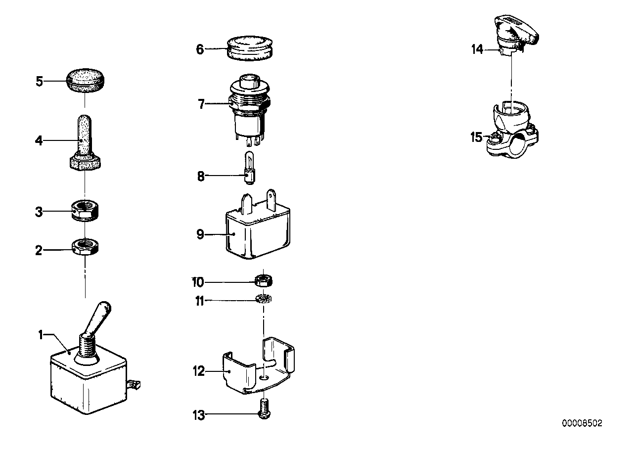 Genuine BMW 63171352684 Switch (Inc. R90/6, R50/5 & R60/6) | ML Performance UK UK Car Parts